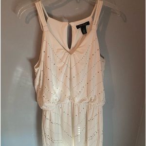 White sparkle sequin mini dress